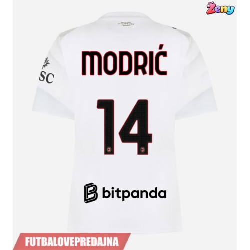 Lacne Ženy Futbalové dres AC Milan Luka Modric #14 2026-27 Krátky Rukáv - Preč